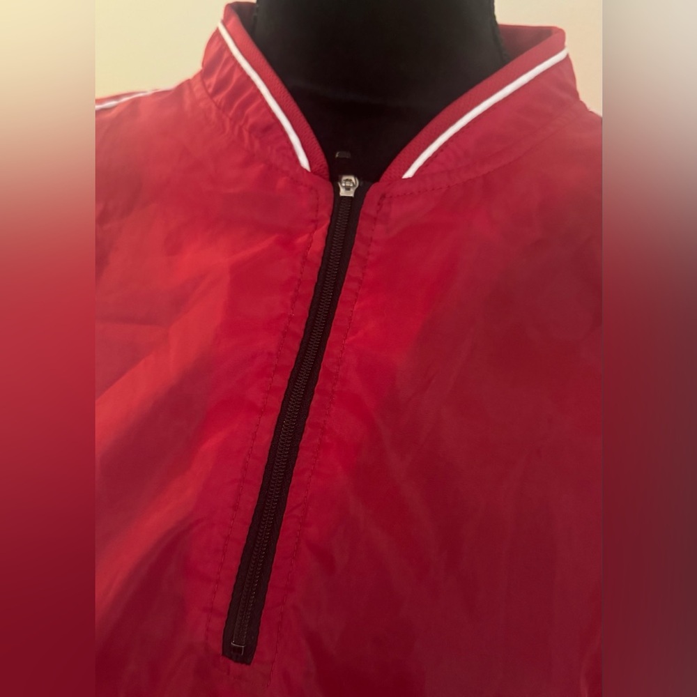 Mizuno Red Quarter-Zip Pullover – Size L - Picture 2 of 5
